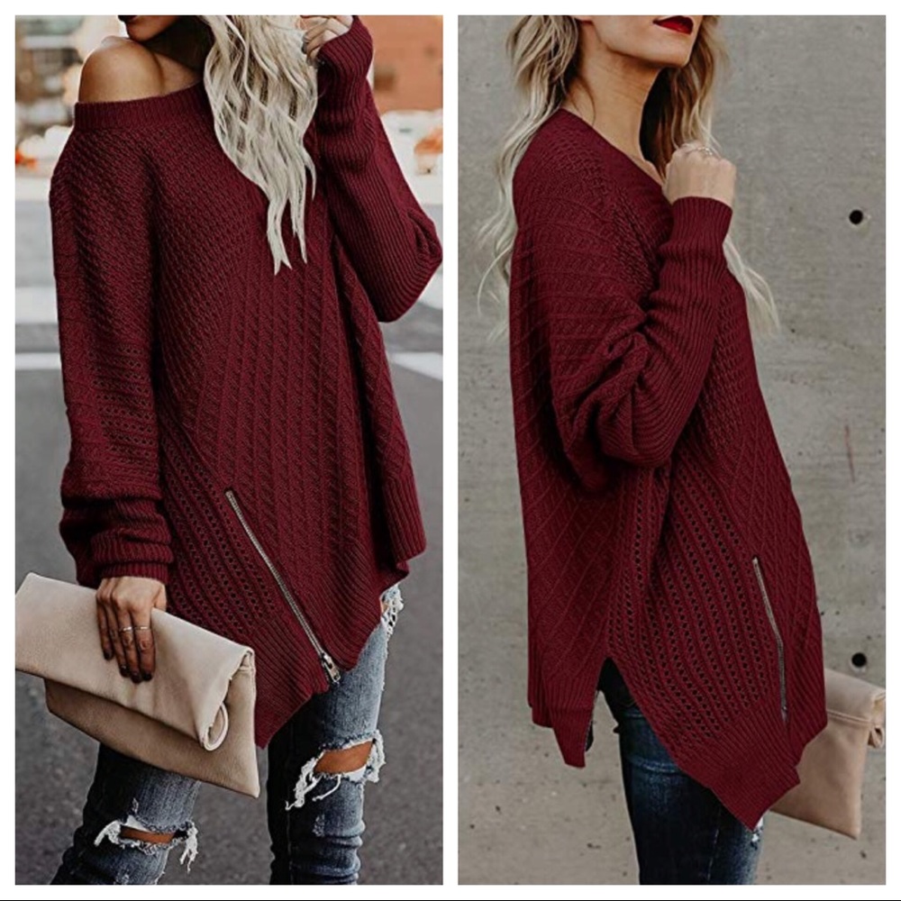 ✿NWT Oversized Batwing Pullover Sweater✿ - Picture 3 of 5